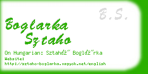 boglarka sztaho business card